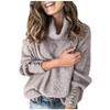 WILLBEST Knitted Jumpers Mens Flannel Shirt Funny Graphic Flannel Shirt Maternity Coat Rib-Knit Zip up Drawstring Letter Ribbed Knit Fleece Women Jumper Women Dirndl Blouse view 1