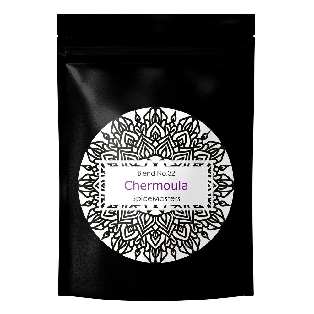 Chermoula Spice Mix - Makes 10 Family Meals - No Artificial Additives or Preservatives - Superior Hand Blended Premium Seasoning - Ideal for BBQ Rubs & Marinades - Spice Masters