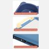 Toddler Shampoo Chair, Sturdy Plastic Scalable Laying Board Kids Shampoo Chair Non Slip Foot Pad Unique Headrest Removable Basin Toddler Hair Washing Chair with Handrails (Blue) view 4