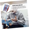 minkissy 10pcs Denture Toothbrush Denture Brush Double Sided Travel Care Tool Soft Bristles view 2
