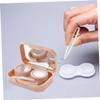 Anneome 2 Sets Portable Contact Lens Box Adorable Lens Case for Travel and Daily Small Fits Pocket view 2