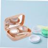 Anneome 2 Sets Portable Contact Lens Box Adorable Lens Case for Travel and Daily Small Fits Pocket view 3