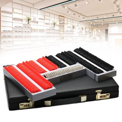 Naturalpowev 266PCS Lens Set Metal Rim Optometry Kit Optical Trial Lens Set with Password Lock & Leather Box, Optical Kit for Optical Shops, Optometry Training Centers