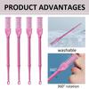 4Pcs Multifunction Manual Nose Hair Trimmer 360 Degree Rotating Nasal Hair Cutter Nose Hair Plucker Ear Pickers Gifts view 3