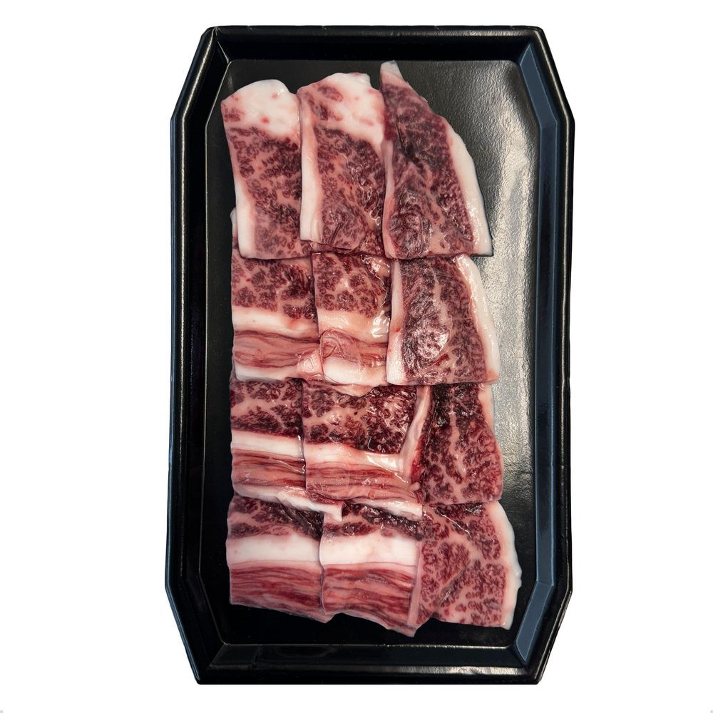 Japanese Wagyu Yakiniku Slices, Thinly Sliced Wagyu Steak, Perfect for Yakiniku, Grilling Or Barbequing, Highly Marbled Beef Strips, Flash Frozen, Approx 200g
