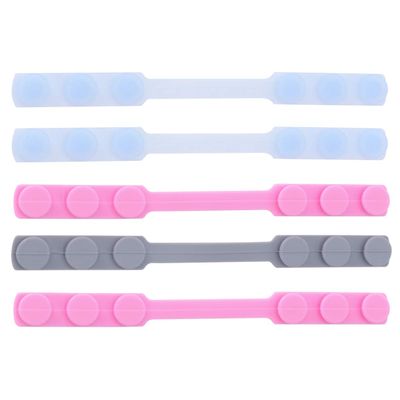 HAPINARY 5pcs Silicone Earmuffs Reusable Hooks Adjustable Extenders for Ear Comfortable Accessory for Daily Use Random Color