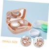 FRCOLOR 8sets Elegant Small Lens Box for Women Decorative Case Storage Leakproof Organizer for Contacts Lenses view 3
