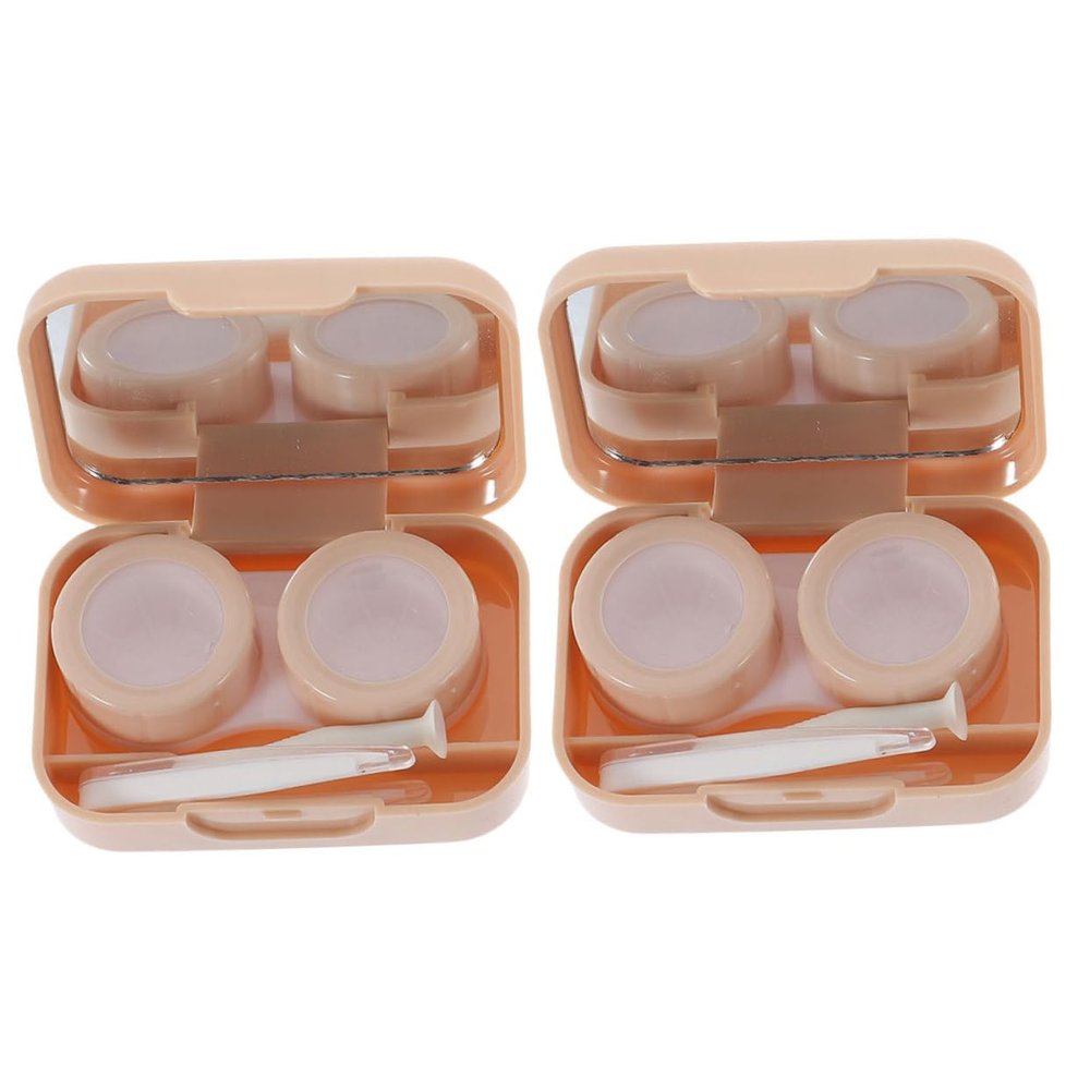 HAPINARY Portable Box 2 Sets Small Holder Tight for Travel Home Use Easy Access Identification