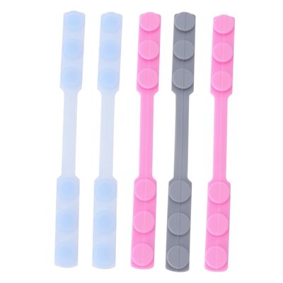 BCOATH Reusable Adjustable Mask Hook 5pcs Silicone Earband Extender Hooks Non Slip for Anti-Strangulation Use on Small and Large Faces Random Color