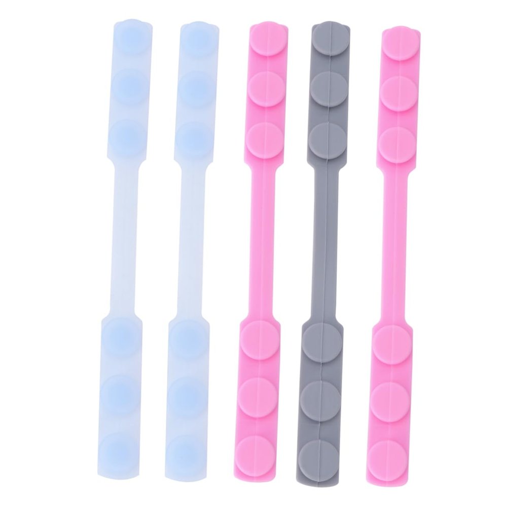 BCOATH Reusable Adjustable Mask Hook 5pcs Silicone Earband Extender Hooks Non Slip for Anti-Strangulation Use on Small and Large Faces Random Color