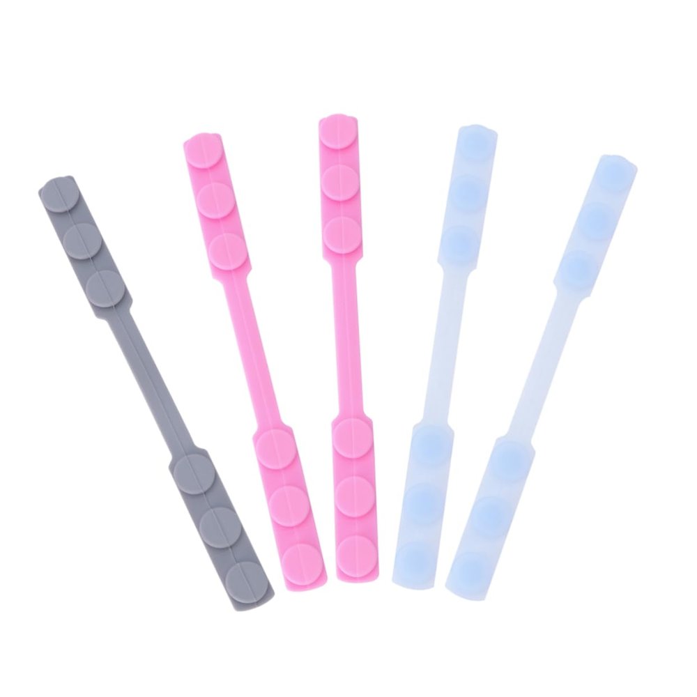 Anneome Adjustable Mask Ear Hook 5pcs Set Reusable Silicone Ear Protectors for Comfortable Mask Extension and Pressure Relief, Suitable for Daily Wear and Travel Random Color