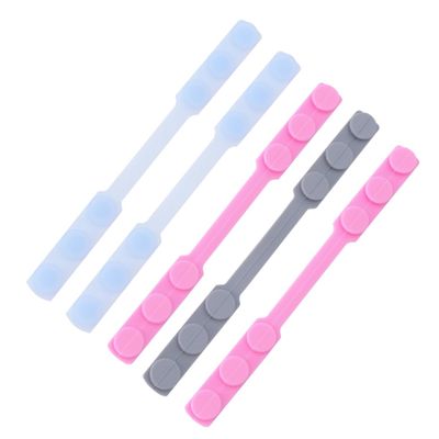 SEWOART 5pcs Adjustable Mask Extension Buckle Hooks Silicone Reusable Non-Slip for Small Faces with Anti-Strangulation Feature Random Color