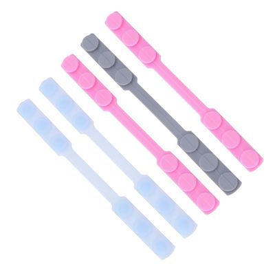 KOMBIUDA 5pcs Silicone Mask Ear Protectors Adjustable Extension Hook Reusable Anti-Pain Ear Saver for Masks Comfortable Fit and Relief, Suitable for Daily Wear and Outdoor Use Random Color