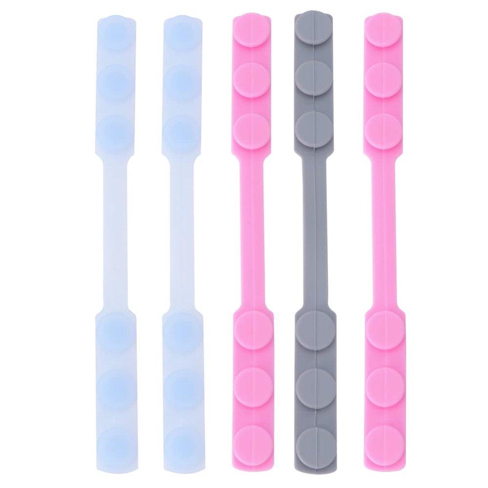 Gogogmee 5pcs Mask Ear Adjustable Mask Hook Reusable Soft Silicone Ear Protectors Pain Relief Anti-Tightening Extension Buckle for Comfortable