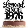 SYKYCTCY 1 Pack Legend Since 1976 Cake Topper Glitter Happy 50th Birthday Cake Pick 50 Fabulous Cake Decorations for Cheers to 50th Birthday Wedding Anniversary Party Supplies view 1