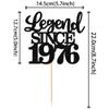 SYKYCTCY 1 Pack Legend Since 1976 Cake Topper Glitter Happy 50th Birthday Cake Pick 50 Fabulous Cake Decorations for Cheers to 50th Birthday Wedding Anniversary Party Supplies view 2