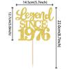 SYKYCTCY 1 Pack Legend Since 1976 Cake Topper Glitter Happy 50th Birthday Cake Pick 50 Fabulous Cake Decorations for Cheers to 50th Birthday Wedding Anniversary Party Supplies view 2