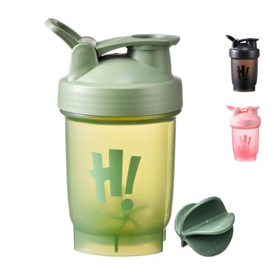 chongning Protein Shaker Bottle with Mixing Ball, 350ml Protein Powder Shaker Bottle, Leakproof Flip On Lid, Sports Gym Supplement Shaker Cup, Mini Water Bottle for Protein Shakes, BPA Free (Green)