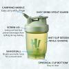chongning Protein Shaker Bottle with Mixing Ball, 350ml Protein Powder Shaker Bottle, Leakproof Flip On Lid, Sports Gym Supplement Shaker Cup, Mini Water Bottle for Protein Shakes, BPA Free (Green) view 4