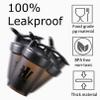chongning Protein Shaker Bottle with Mixing Ball, 350ml Protein Powder Shaker Bottle, Leakproof Flip On Lid, Sports Gym Supplement Shaker Cup, Mini Water Bottle for Protein Shakes, BPA Free (Black) view 3