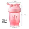 chongning Protein Shaker Bottle with Mixing Ball, 350ml Protein Powder Shaker Bottle, Leakproof Flip On Lid, Sports Gym Supplement Shaker Cup, Mini Water Bottle for Protein Shakes, BPA Free (Pink) view 2