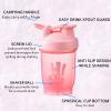 chongning Protein Shaker Bottle with Mixing Ball, 350ml Protein Powder Shaker Bottle, Leakproof Flip On Lid, Sports Gym Supplement Shaker Cup, Mini Water Bottle for Protein Shakes, BPA Free (Pink) view 4