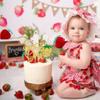 1 Pack Sweet One Cupcake Topper Glitter First Birthday Strawberry Cake Pick for Fruit Baby Shower 1st Birthday Berry Sweet Party Cake Decorations Supplies Gold view 3