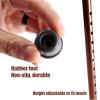Walking Stick with Stable Quad Cane Base, Brown Adjustable Height Stand Assist Walking Cane for Seniors, Elderly, Disabled view 3