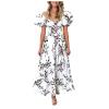 WILLBEST high Neck Dress for Women Black Dresses Summer Clothes Light Dress for Woman Linen wrap Tube Tops Ruffle Hem Office Casual Business Flowy Trendy Linen Wedding Guest Puff Sleeve view 1