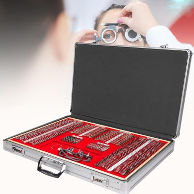 266 PCS Optical Trial Lens Set Optometry Kit with Metal Rim Aluminium Case - Complete Optometry Test Trial Frame Set