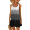 WILLBEST Royal Blue Dresses for Women Cotton Spaghetti Strap Ribbed Summer Dress with Sleeves Summer Beach Casual Black Dress for Women Sundresses Vacation Petite Chiffon view 2