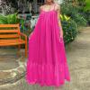Women Easter Dress Cotton and Linen Crop Business Casual Floral Sundress Ruffle Tiered Gothic Dress Womens midi Sundress with Sleeves Bohemian Tiered midi view 3