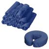 12Pcs Face Cradle Covers Massage Table Headrest Covers Reusable Headrest Cradle Sheets Face Rest Cover for SPA Massage Tables, Blue view 4