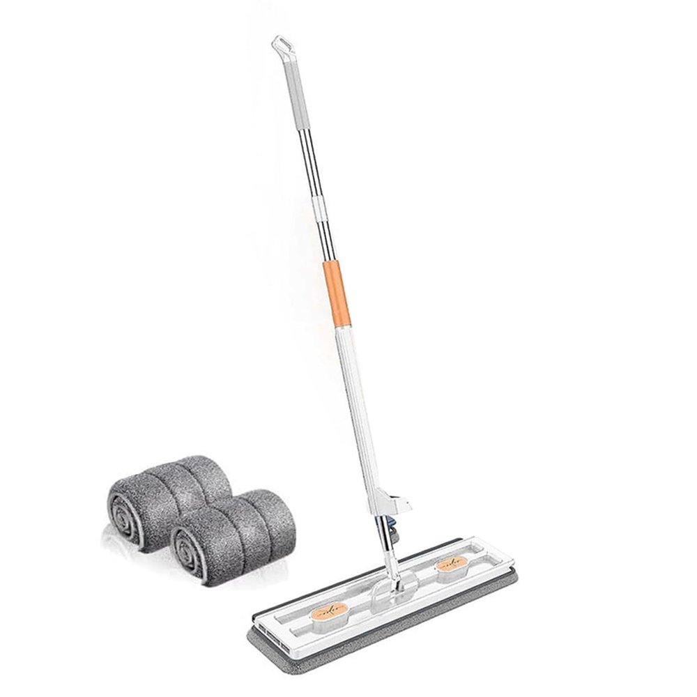 Flat Mop Floor Cleaning Mop Set Super Absorbent Selfcontained Slide Effortless Cleaning Tool