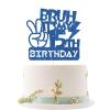Embhhor Bruh It's My 15th Birthday Cake Topper, Dude Bro I'm 15, Teen Boys Happy 15th Birthday Party Cake Decorations, Blue Glitter(15th) view 1