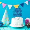 Embhhor Bruh It's My 15th Birthday Cake Topper, Dude Bro I'm 15, Teen Boys Happy 15th Birthday Party Cake Decorations, Blue Glitter(15th) view 2
