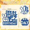 Embhhor Bruh It's My 15th Birthday Cake Topper, Dude Bro I'm 15, Teen Boys Happy 15th Birthday Party Cake Decorations, Blue Glitter(15th) view 3
