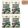 Eat Real Quinoa Chips Sour Cream Chive 90g Pack of 4 Plant Based Spring Onion Healthy Vegan Snack Crisps Gluten FREE Sharing Bag Treat with Welari Thank You Card | (4pack) (360g) view 4