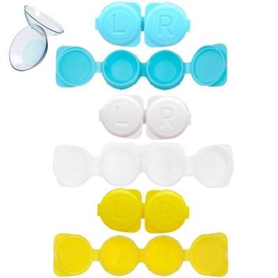 6pcs Simple Contact Lens Case Box Eyewear Accessories Cute Travel Box Container for Lenses