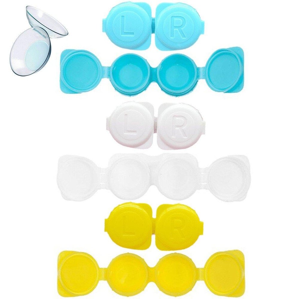 6pcs Simple Contact Lens Case Box Eyewear Accessories Cute Travel Box Container for Lenses