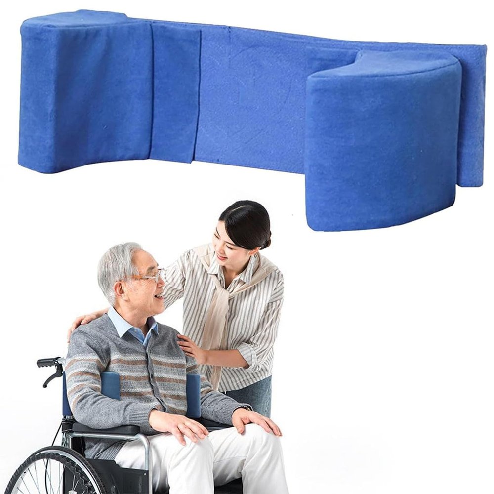 Lateral Support for Wheelchair Back Support Cushion Posture Foam Wedge Pillows Contoured Wheelchair Cushion Side Padding for Seniors Better Posture with Strap