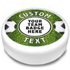 Cakeshop Round Personalised Edible Cake Topper With Grass Football Pitch Border | Personalise Custom Image & Name | For Birthdays & Celebrations | Multiple Shapes & Sizes | Icing & Wafer Paper Options view 1