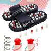 Acupressure Foot Massager sandals, Stress Relief Acupuncture Stimulation Sandals, Non-Slip Acupressure Slippers Shoes, Gift for Men Women Parent(White,6 UK) view 3