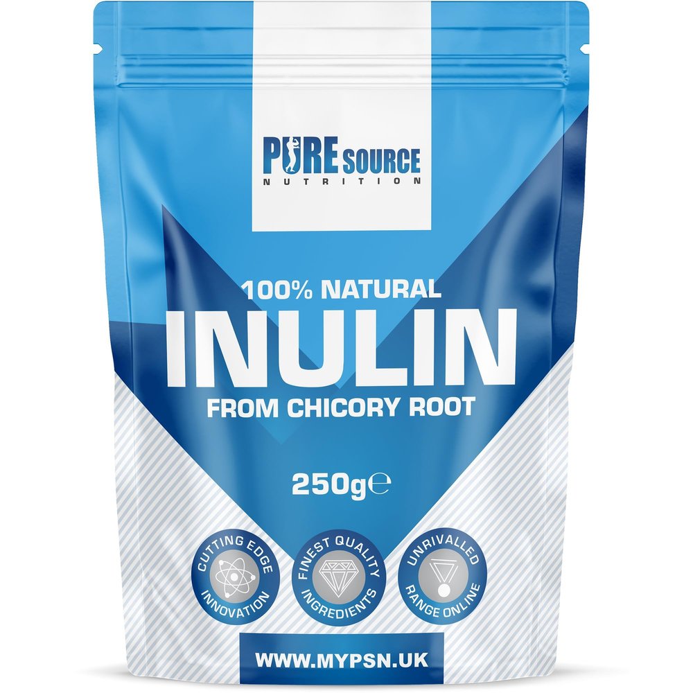 Inulin Powder High Grade Prebiotic Soluble Fibre Powder - Vegan GMO Free Made in EU from Natural Chicory Root Fructo OligoSaccharide FOC by Pure Source Nutrition (250g)