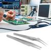 2Pcs Stainless Steel HighAccuracy Industrial Tweezers for ESD Antistatic Soldering and Repair, Includes TE01 Eagle and TC01 Crane Tweezers with Portable Pouch, Ideal for view 2