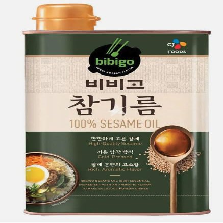 CJ Bibigo Korean 100% Pure Sesame Oil Cold-Pressed 1Litre HALAL