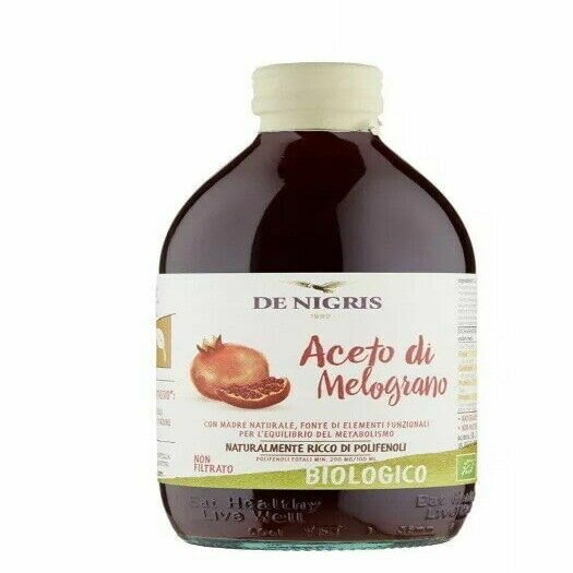 DeNigris Pomegranate Vinegar - Unpasteurized And Filtered - Condiment With A Delicate Taste (1 x 500ml)