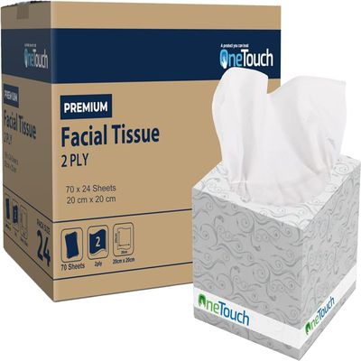 2ply Boxes Tissue Facial Tissue White Soft and Ideal for Sensitive Skin, Cleaning Sensitive Skin Office Tissue Boxes (24)