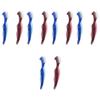 FRCOLOR 10pcs Double Sided Denture Brush Blue Denture Cleaning Brush for Braces Toothbrush view 1