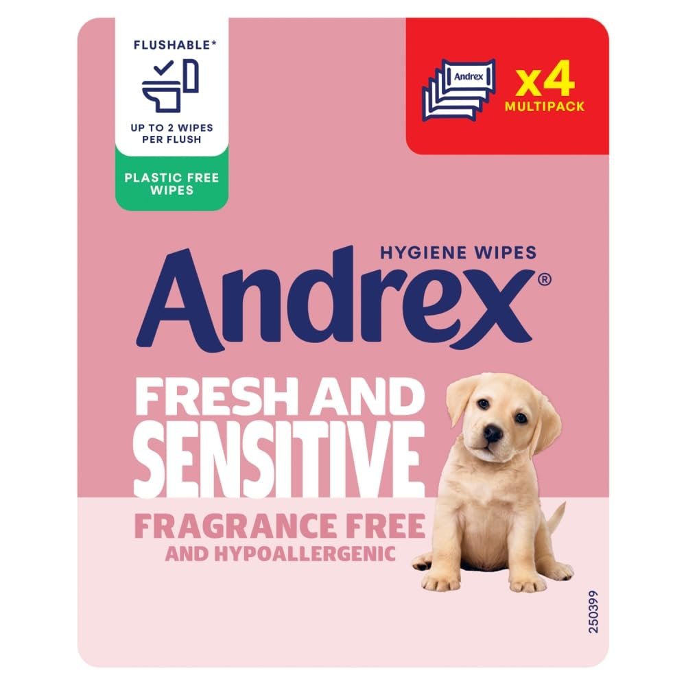 Andrex Fresh & Sensitive Hygiene Wipes 4 x 30pk